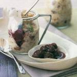 Pistachiorice Pudding with Cherries and Cherry Compote recipe