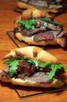 American Croissant Steak Sandwiches With Caramelized Onions and Horseradi Appetizer