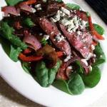 American Flat Iron Steak and Spinach Salad Recipe Appetizer