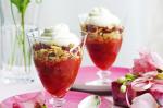 American Cranberry Granola With Poached Rhubarb And Yoghurt Recipe Dessert