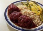 American Picante Cranberry Meatballs Dinner