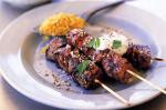 American Lamb Kebabs With Couscous And Mintyoghurt Sauce Recipe Appetizer