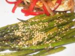 American Mean Chefs Asparagus With Orangesesame Butter Appetizer