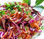 American Dazzling Winter Slaw  Red Cabbage Apple and Pecan Salad Appetizer