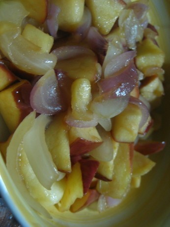 American Apples and Onions a Side Dish for Pork Appetizer