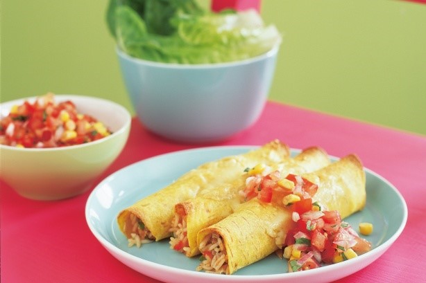 Mexican Spicy Red Rice And Pork Enchiladas Recipe Appetizer