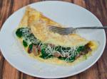 Swiss Healthy Spinach And Mushroom Omelet Breakfast