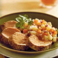 Canadian Spicy Citrus Pork with Pineapple Salsa Appetizer