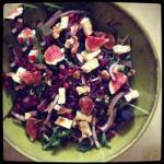 American Red Cabbage Salad with Figs and Goat Cheese Dinner