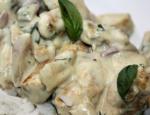 American Basil Chicken in Coconut Curry Sauce Appetizer