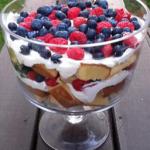 American Red White and Blueberry Trifle Dessert