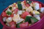 American Corn Cucumber and Tomato Toss Appetizer