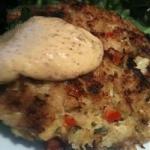 American Crab Cakes with Curried Yogurt Sauce Recipe Appetizer