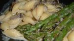 American Pasta Shells with Portobello Mushrooms and Asparagus in Boursin Sauce Recipe Dinner