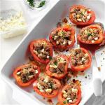 American Sausage and Feta Stuffed Tomatoes Appetizer
