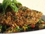 American Sesame Encrusted Chicken Breasts With Gingersoy Sauce Appetizer