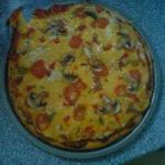 American Homemade Pizza of Ham and Cheese Appetizer