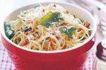 American Spaghettini With Chilli And Parsley From Rome region Of Lazio Recipe Appetizer
