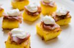 American Grits Cakes With Country Ham and Bourbon Mayonnaise Recipe Dinner