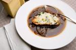 American Red Onion Soup With Cheese Toasts Recipe Appetizer