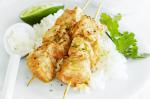 American Red Curry Fish Skewers With Rice Recipe Dinner