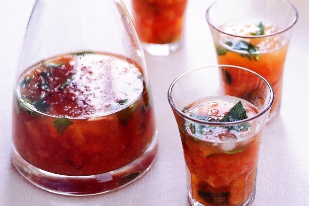 American Pink Grapefruit and Mint Caipiroska Recipe Dessert