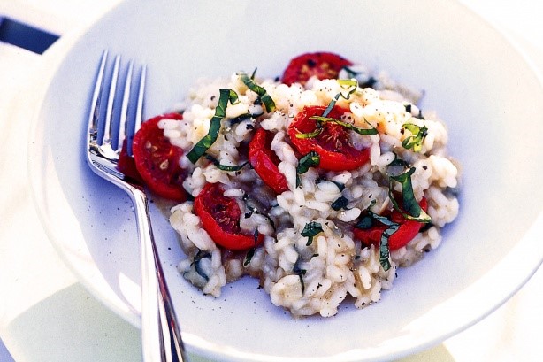 American Roasted Tomato and Garlic Risotto Recipe Appetizer