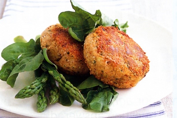 American Salmon and Feta Patties Recipe Appetizer