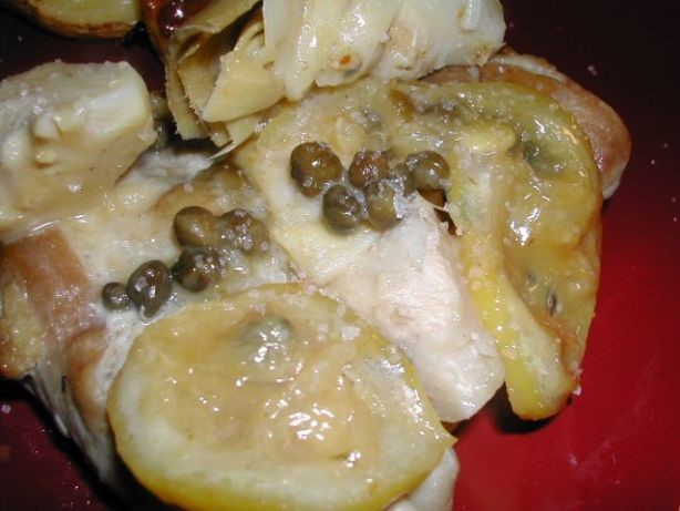 American Chicken With Artichokes and Melted Lemons Dinner