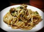 American Linguine With Spicy Sausage and Scallion Sauce Dinner