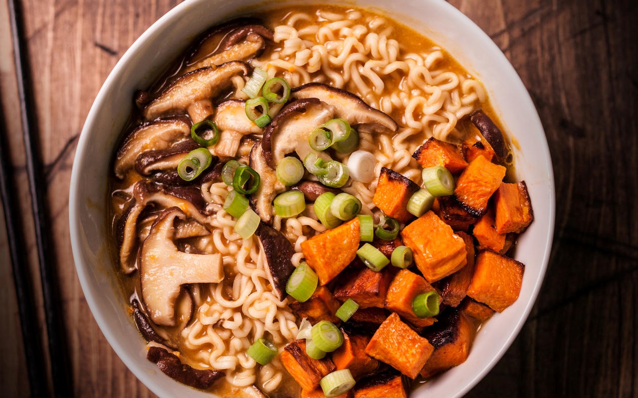 Australian Miso Ramen with Roasted Vegetables Recipe Dessert