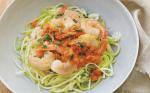 Australian Romesco Garlic Shrimp with Zucchini Noodles Recipe Appetizer