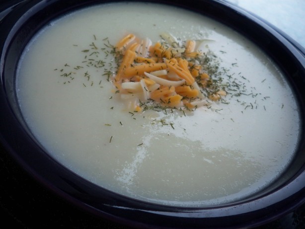 Australian Low Fat cream of Cauliflower Soup Appetizer