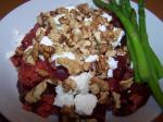 Australian Beet Risotto With Goat Cheese and Walnuts Appetizer