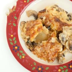 Australian Chicken with Mushrooms Baked in the Oven Appetizer