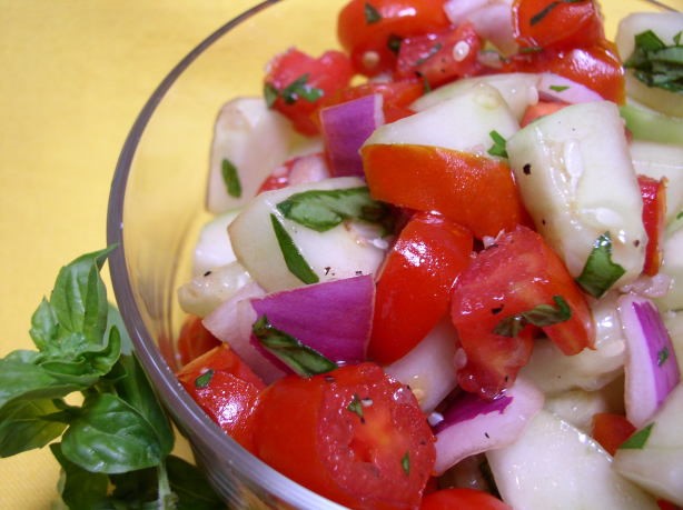 American Healthy Cucumbertomato Salad Appetizer
