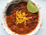 American Beef Chili With Bacon  Black Beans Dinner