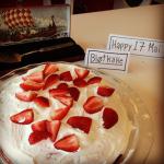 American Norwegian Strawberries and Cream Cake Blotkake Dessert