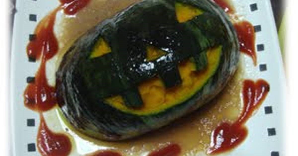 American For Halloween Kabocha Squash Stuffed with Meat 1 Appetizer