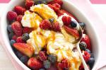 American Berries With Toffeed Yoghurt Recipe Dessert