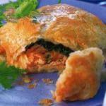 Australian Puff Pastry Pockets Filled with Salmon and Spinach Appetizer