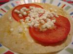 American Thin Crisp Tortilla Pizzas With Tomatoes  Goat Cheese Appetizer