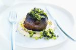American Chargrilled Steak With Greenolive Tapenade And Butterbean Mash Recipe Dinner