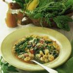 American Soup with Leafy Vegetables and Herbs Appetizer