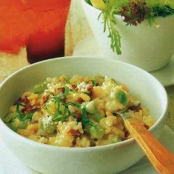 American Risotto with Tomatoes and Beans Appetizer