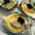 American Oysters in Cream Sauce with Caviar Dinner