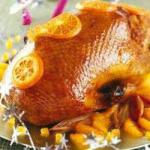 American Stuffed Duck with Clementines Dinner