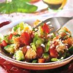 Italian Tuscan Salad of Vegetables with Bread Appetizer