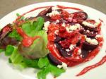 American Baby Beet Salad With Feta and Raspberry Vinaigrette Appetizer