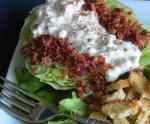 Australian Iceberg Wedge With Warm Bacon  Blue Cheese Dressing Appetizer